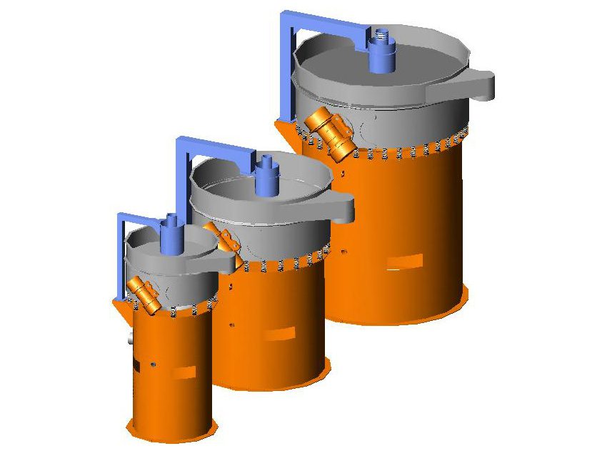 All three vibratory screen thickeners